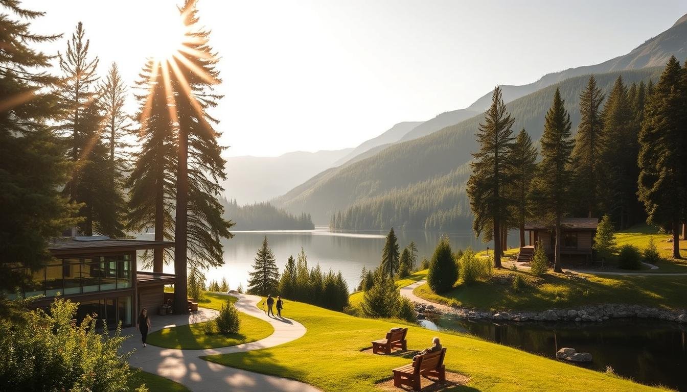 Holistic healing session at a retreat